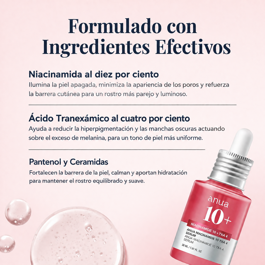 Sérum Coreano Anua 10 — Desvanece Manchas y Empareja el Tono